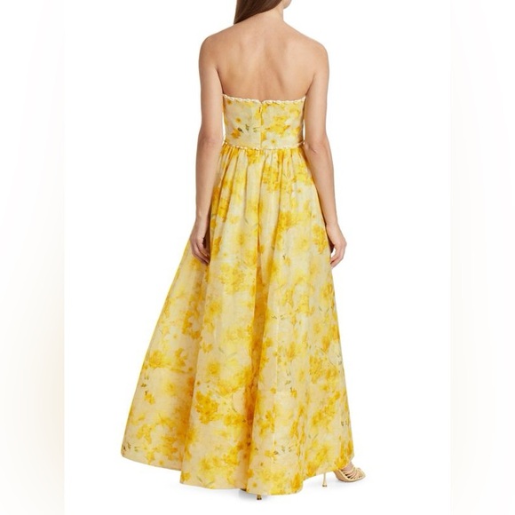 ZIMMERMANN Wonderland Floral Strapless Gown maxi Floral Dress - Picture 3 of 15